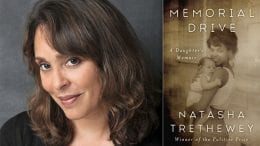 Professor Trethewey and book cover for Memorial Drive