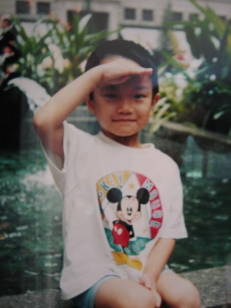 Mickey Jiang as a child