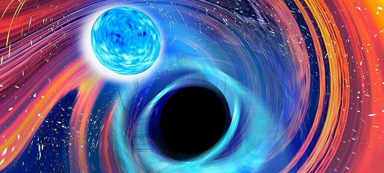 Neutron star orbiting a black hole