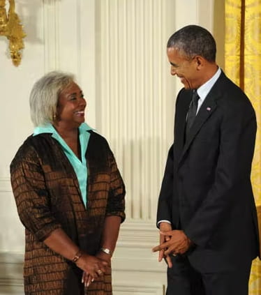 Darlene Clark Hine and President Barack Obama