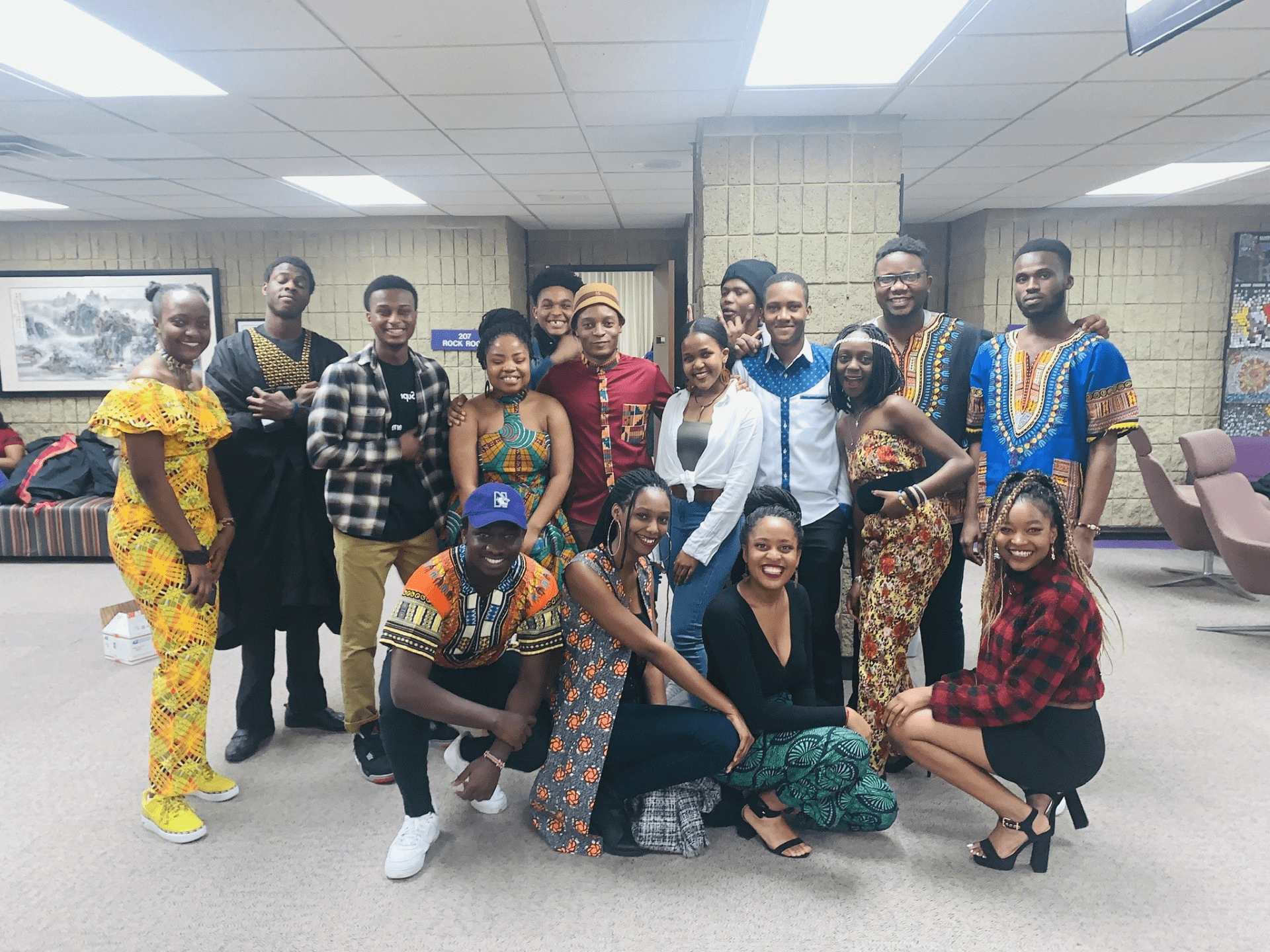 Tebogo pictured with the African Student Club